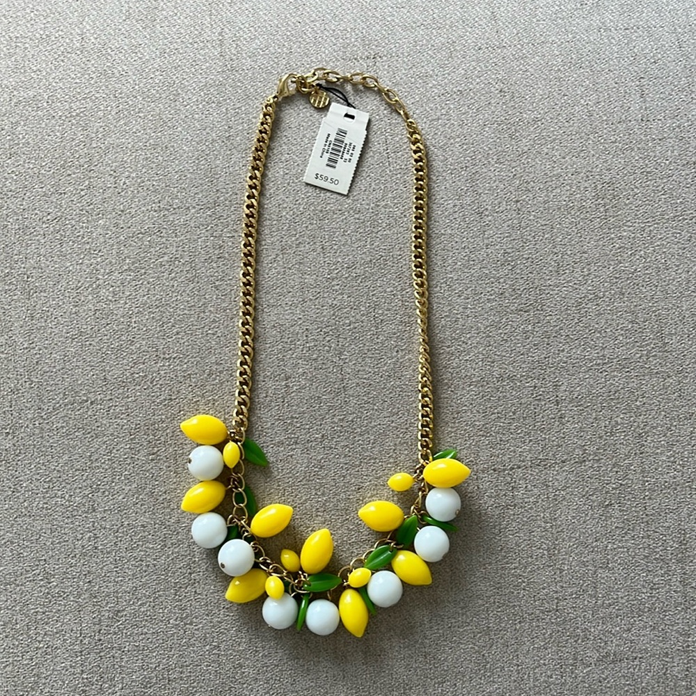Talbots Yellow and White Double-Layered Necklace